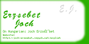 erzsebet joch business card